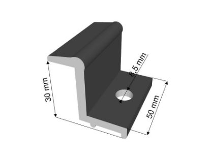 Obrázek Příchytka Solar koncová 30mm černá