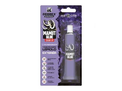 Obrázek DEBBEX MAMUT GLUE Clear UV Exteriér 25ml transparentní