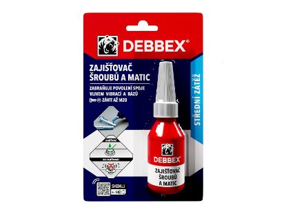 Obrázek DEBBEX Zajišťovač šroubů a matic 10ml