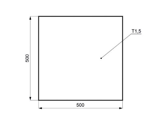 Obrázek Hliníkový přířez 1.5x500x500  jednostr. folie