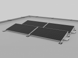 Hliníková konstrukce pro fotovoltaiku rovná střecha obr.158