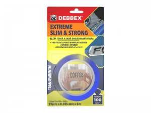 DEBBEX EXTREME SLIM & STRONG Extra tenká a silná oboustranná páska 2,5m
