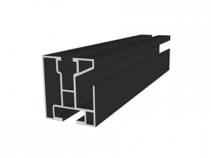 Al profil Solar - 45x40 Cable 4,6m ČERNÝ ELOX s otlaky