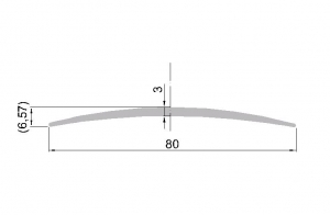 Krycí přechodová lišta š.80mm; přír. elox