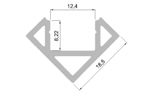 Hliníkový profil pro LED rohový