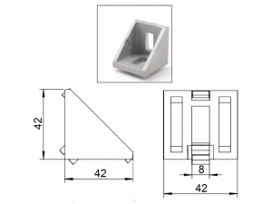 Rohovník 42x42mm K45