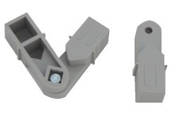 Plast. spojka pro J20x20x1,5 Úhel 45°-315°