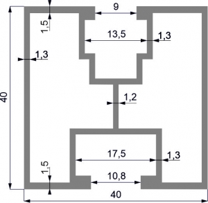 Al profil Solar - 40x40 Economy