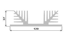 Hliníkový chladič 120x37  3M